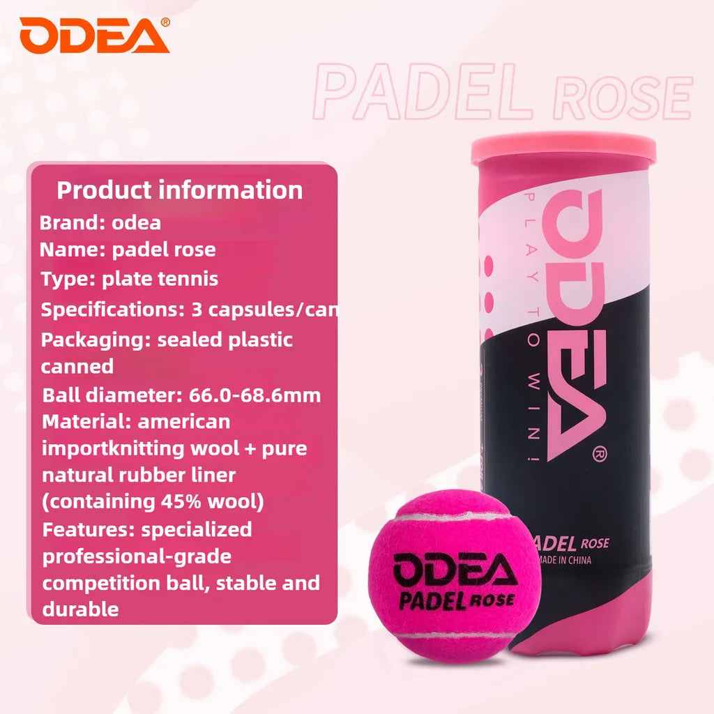 ODEA Padel Balls Pink - High Bounce Durable Training Balls