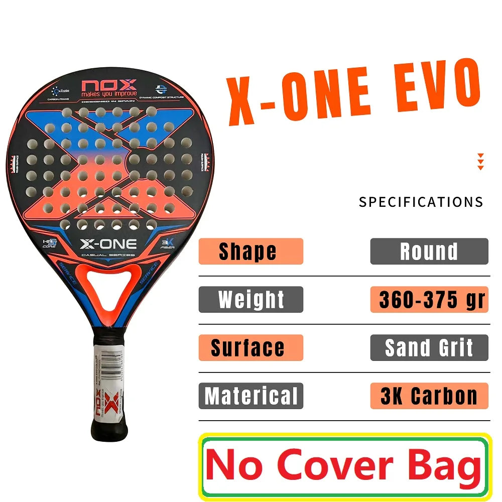 NOX Padel Racket Carbon Fiber EVA Memory Foam Core