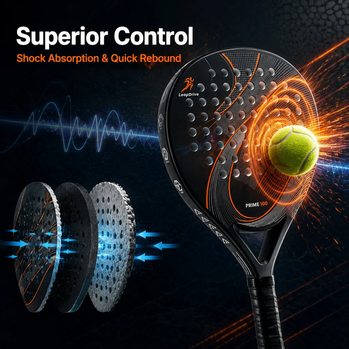 WNONSO Padel Racket EVA Core Round Shape Lightweight